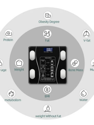Alternative view of Smart Bluetooth Body Scale – BMI & Body Fat Tracker with App