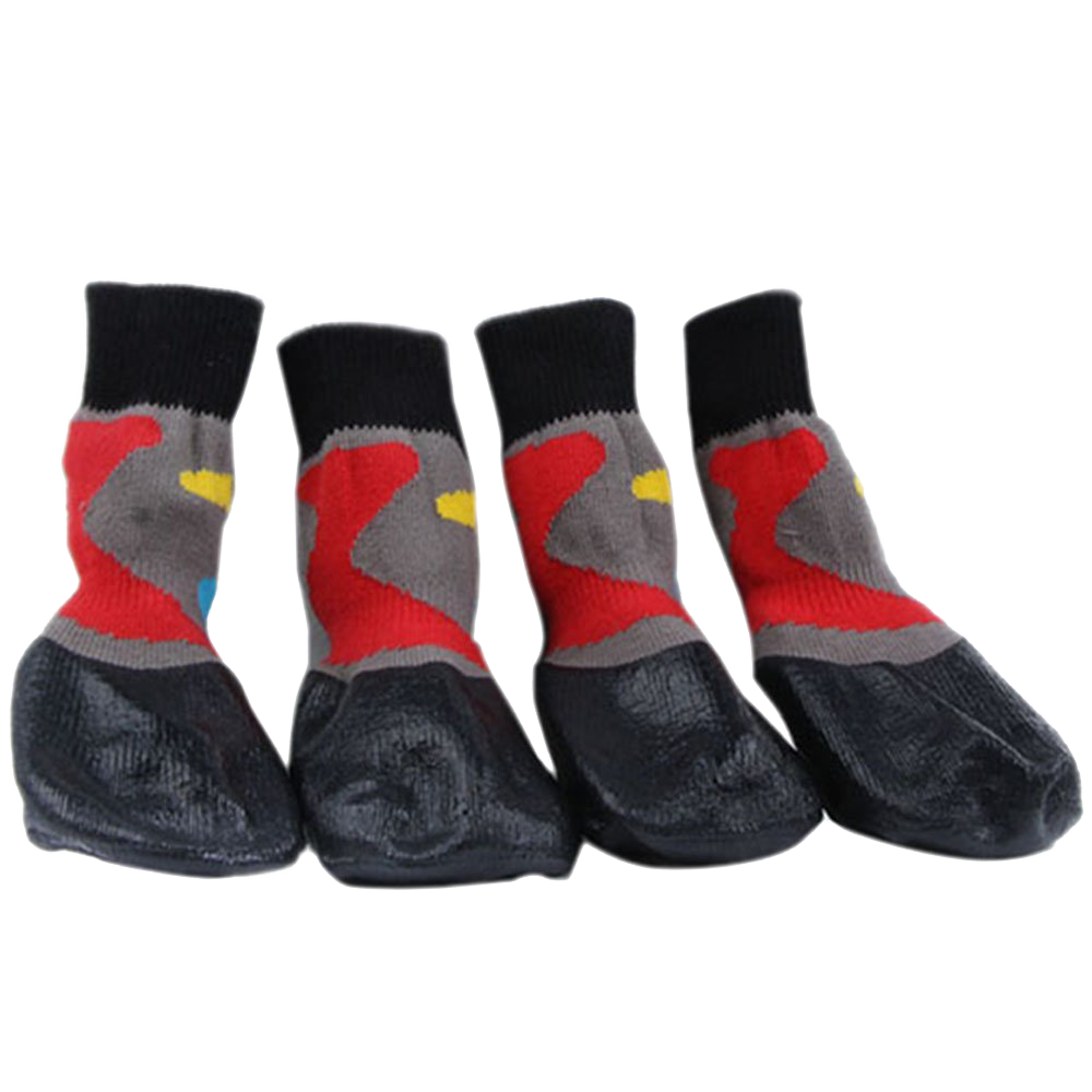 Black Water Proofing Dog Boots Pet Shoes Dogs Snow Booties