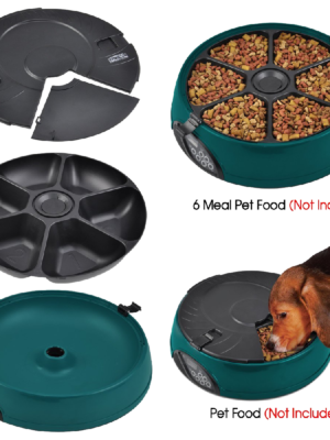 Popamazing 6 Days Cat + Dog + Rabbit Meal Automatic Pet Feeder Auto Dispenser