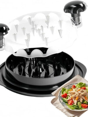 Visible-Lid Meat Shredder